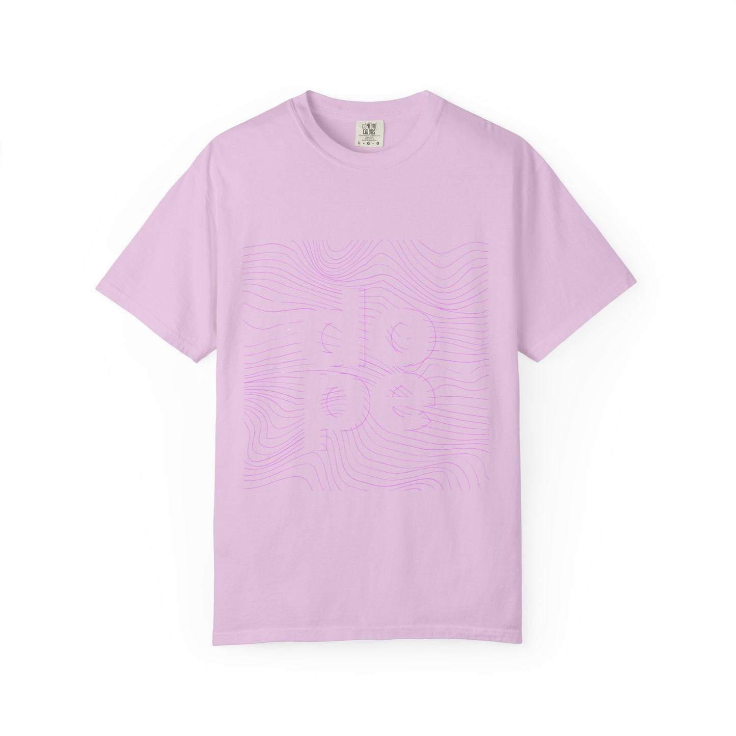 F.L.O. T-Shirt — Subtle Topographic "Hope" Line Art Graphic Tee