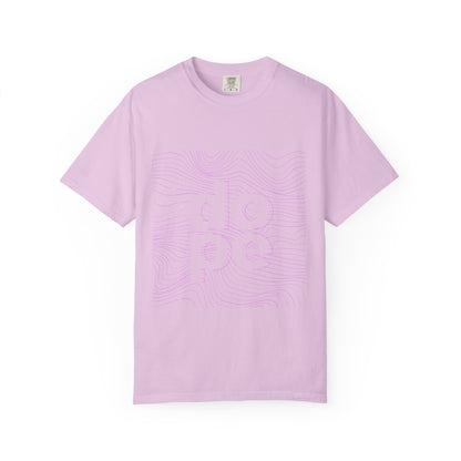 F.L.O. T-Shirt — Subtle Topographic "Hope" Line Art Graphic Tee