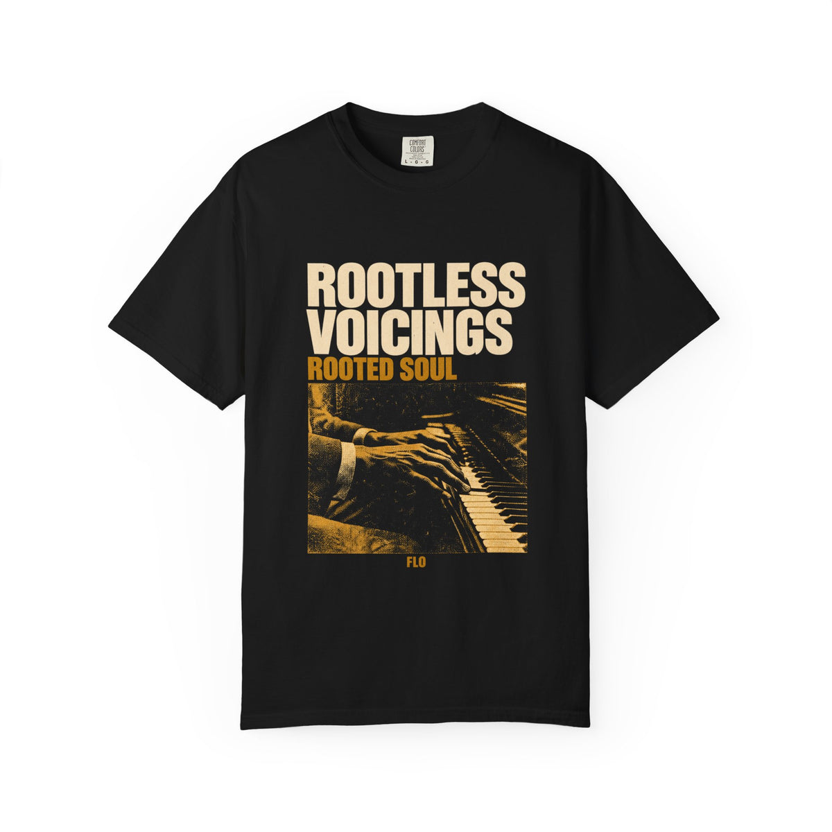 F.L.O. Rootless Voicings, Rooted Soul Vintage Tee — Garment-Dyed
