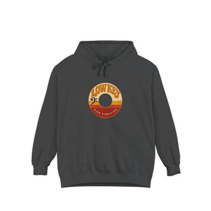 F.L.O. Low Key High Vibration Vintage 45 Hoodie — Garment-Dyed