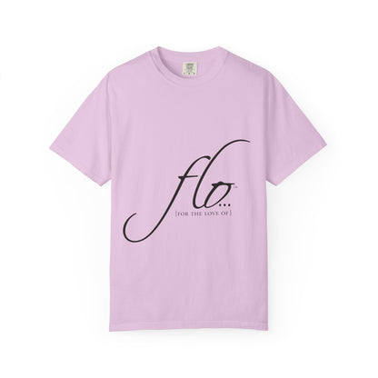 F.L.O. Script T‑Shirt — Minimalist Calligraphy Tee