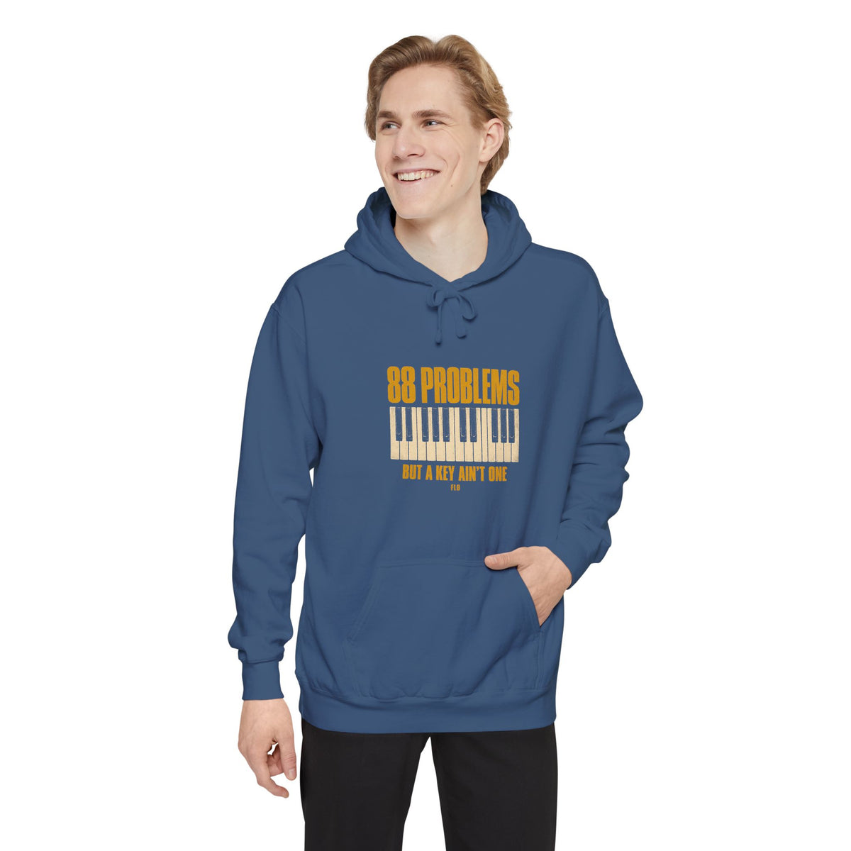 F.L.O. 88 Problems But a Key Ain't One Vintage Hoodie — Garment-Dyed