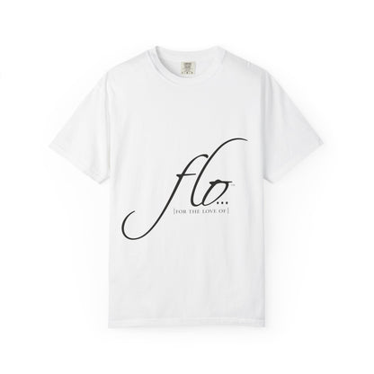 F.L.O. Script T‑Shirt — Minimalist Calligraphy Tee