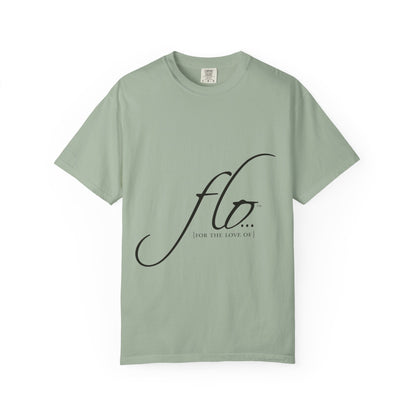 F.L.O. Script T‑Shirt — Minimalist Calligraphy Tee