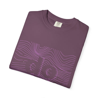 F.L.O. T-Shirt — Subtle Topographic "Hope" Line Art Graphic Tee