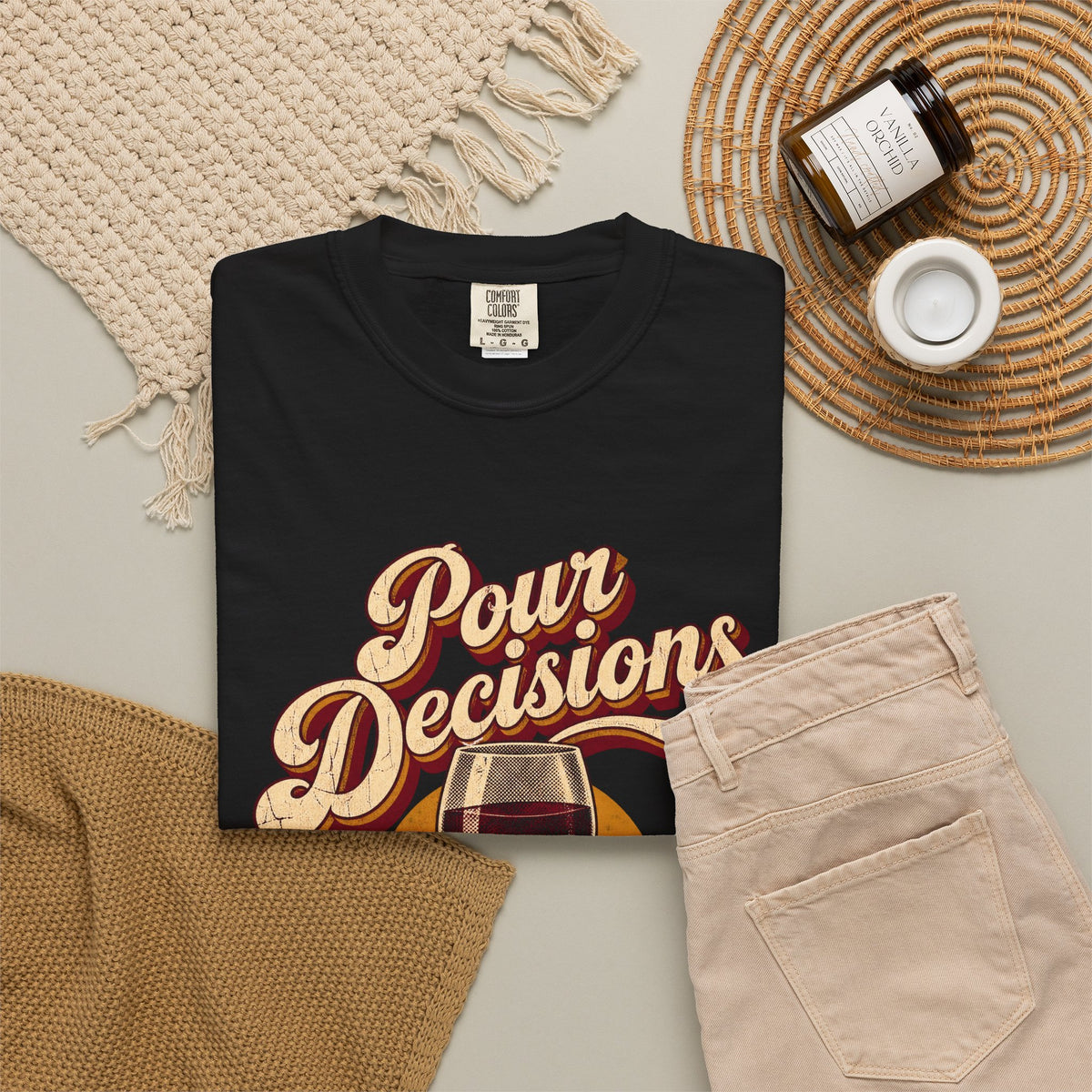 F.L.O. Pour Decisions Vintage Tee — Garment-Dyed