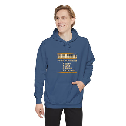 F.L.O. Things That Fix Me Vintage Hoodie — Garment-Dyed