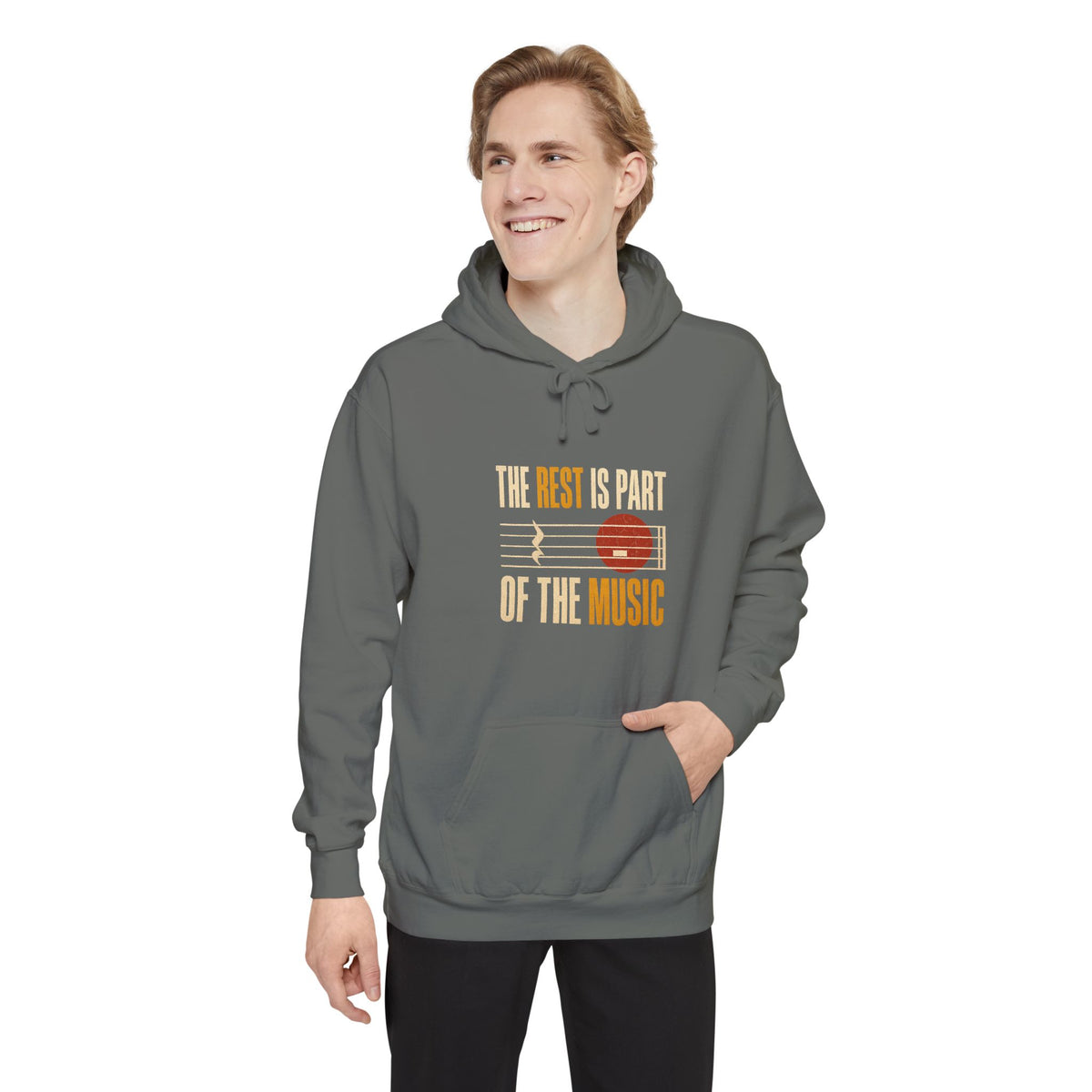 F.L.O. The Rest Is Part of the Music Vintage Hoodie — Garment-Dyed