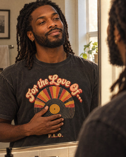 F.L.O. For the Love Of… Vintage Sunburst Tee — Garment-Dyed