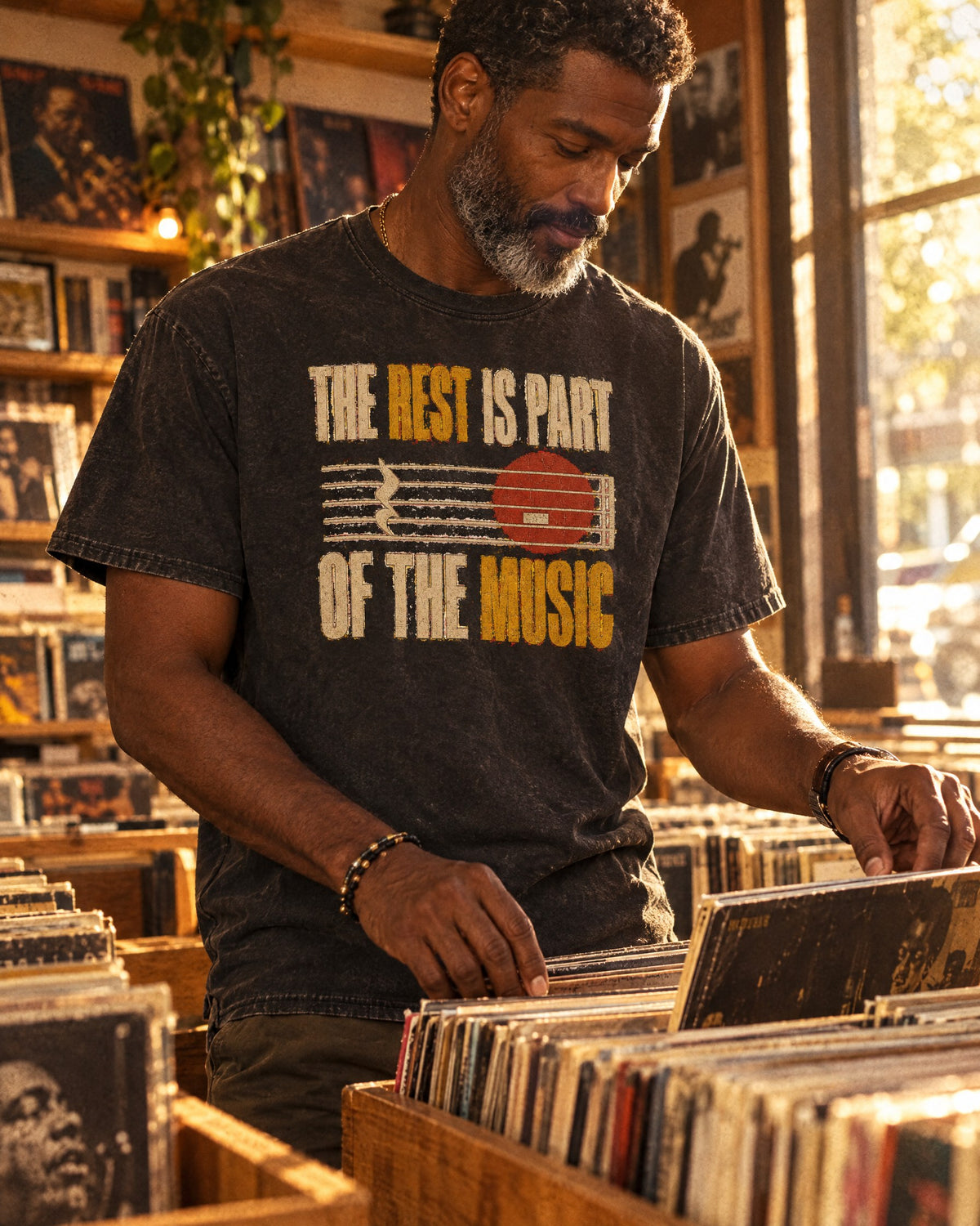 F.L.O. The Rest Is Part of the Music Vintage Hoodie — Garment-Dyed