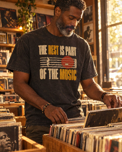 F.L.O. The Rest Is Part of the Music Vintage Hoodie — Garment-Dyed