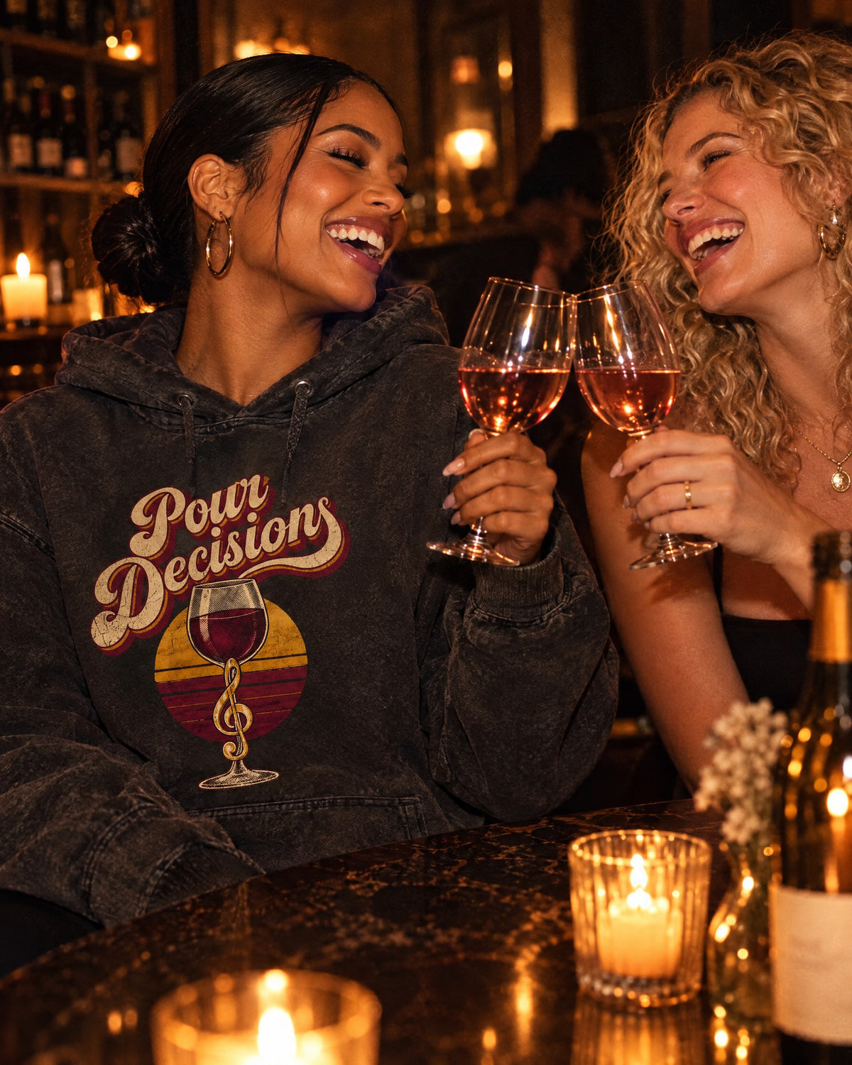 F.L.O. Pour Decisions Vintage Hoodie — Garment-Dyed